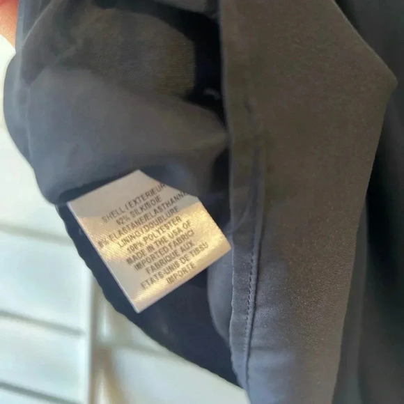 MILLY NEW YORK NWT Navy Blue Butterfly Sleeve Silk Mini Dress 8 - Picture 10 of 11